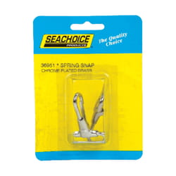 Seachoice Chrome-Plated Brass 2-1/8 in. L X 1 in. W Spring Snaps 2 pk