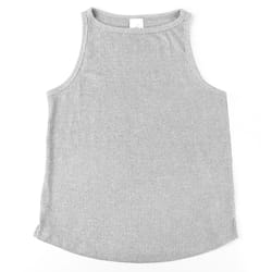 Hello Mello CuddleBlend S Sleeveless Women's Boat Neck Gray Tank Top