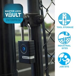 Master Lock 2-7/32 in. W Boron Alloy Ball Bearing Locking Bluetooth Bluetooth Padlock