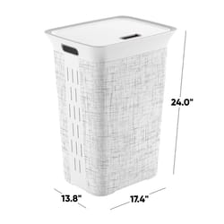 Curver White Resin Laundry Hamper