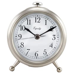 La Crosse Technology Equity 2.65 in. Silver Alarm Clock Analog Battery Operated