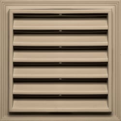 Builders Edge 12 in. W X 12 in. L Tan Copolymer Wall Louver