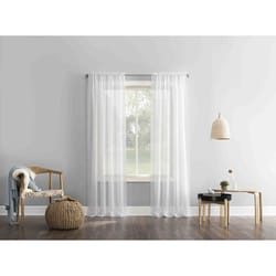 No. 918 Erica White Curtain 51 in. W X 84 in. L