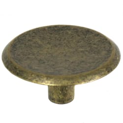 Laurey Modern Standards Round Cabinet Knob 1-1/2 in. D Antique Brass 1 pk