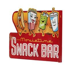 Open Road Brands Movietime Snack Bar Sign Metal 1 pc