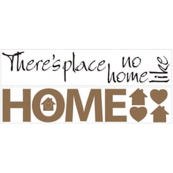 RoomMates 28.5 in. W X 8 in. L No Place Like Home Peel and Stick Wall Decal