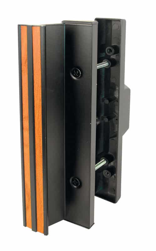 Prime Line Wood Tone Steel Outdoor Sliding Glass Door Lock Set