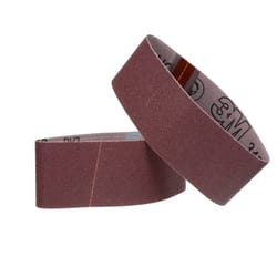 3M 16 in. L X 2.5 in. W Aluminum Oxide Sanding Belt 50 Grit Coarse 2 pc
