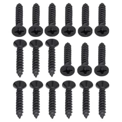 Ace No. 12 X 1-1/4 in. L Phillips Black Coarse Wood Screws 18 pk