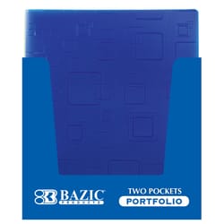 Bazic Products Cube Embossed 0.08 in. W X 9.33 in. L Assorted Poly Portfolio