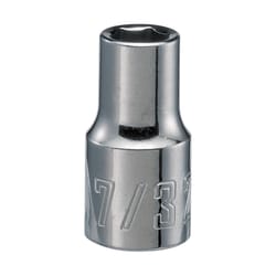 Craftsman 7/32 in. X 1/4 in. drive SAE 6 Point Standard Shallow Socket 1 pc