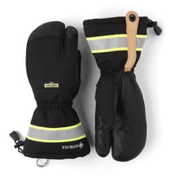 Hestra Job Gore-Tex Pro Unisex Outdoor 3 Finger Waterproof Gloves Black/Yellow S 1 pair