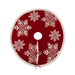 Glitzhome Red/White Merry Christmas Indoor Christmas Decor 0.3 in.