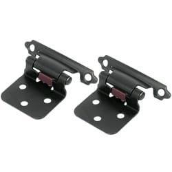 Laurey 1-5/8 in. W X 2-3/4 in. L Matte Black Steel Self-Closing Hinge 2 pk