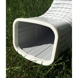 SpoutTrim 3 in. H X 4 in. W X 4 in. L White Plastic A Gutter End Cap