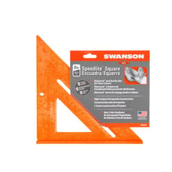 Swanson Speedlite 8.125 in. L X .875 in. H Plastic Speed Square