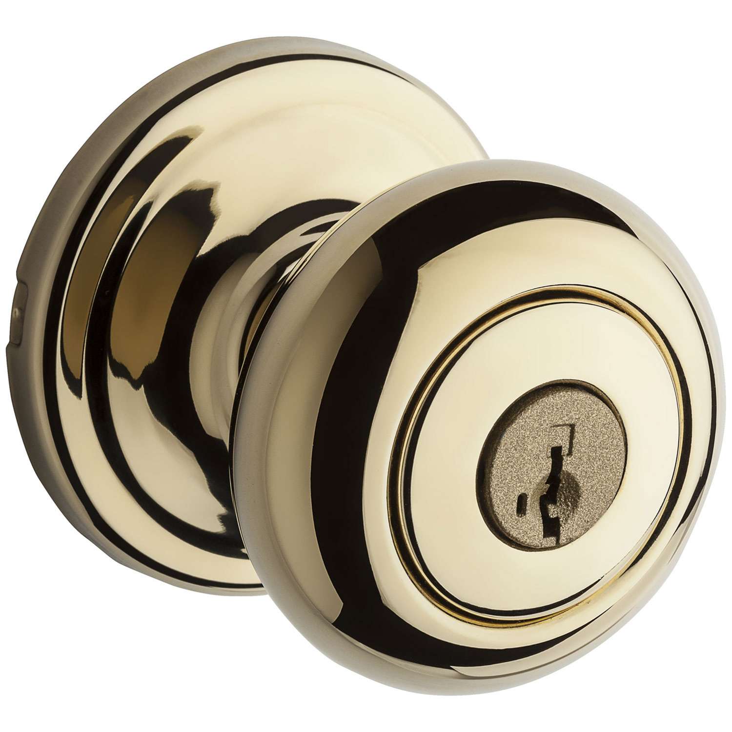 Kwikset SmartKey Juno Polished Brass Entry Lockset KW1 13/4 in. Ace