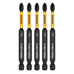 DeWalt FLEXTORQ Phillips #2 X 3-1/2 in. L Screwdriver Bit Steel 5 pc