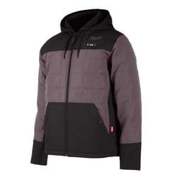 Milwaukee M12 L Long Sleeve Unisex Hooded Heated Jacket Kit Gray