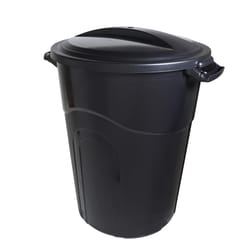 United Solutions Rough & Rugged 32 gal Black Plastic Garbage Can Lid Included