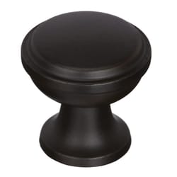 Amerock Westerly Collection Round Cabinet Knob 1-3/16 in. D 1-1/8 in. Black Bronze 1 pk