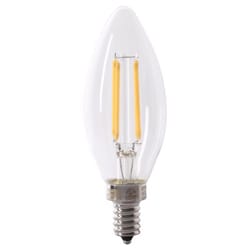 Feit Enhance B10 E12 (Candelabra) Filament LED Bulb Daylight 60 Watt Equivalence 2 pk