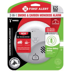 First Alert 10 Year Back Up Hard-Wired w/Battery Back-Up Ionization Smoke and Carbon Monoxide Detect
