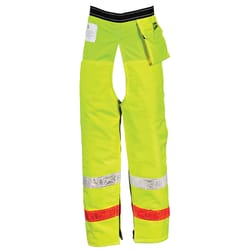 STIHL Pro Mark Hi-Vis Nylon Reflective Zip Chaps Green 44 inch 1 pk