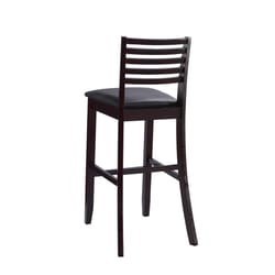 Linon Home Decor Dark Brown Polyurethane Paige Barstool 37 in.