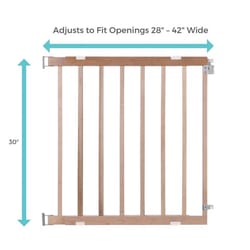 North States White 30 in. H X 28-42 in. W Wood Child Safety Gate