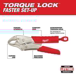 Milwaukee Torque Lock 7 in. Forged Alloy Steel Curved Jaw Locking Pliers