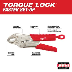 Milwaukee Torque Lock 7 in. Forged Alloy Steel Curved Jaw Locking Pliers
