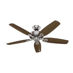 Hunter Builder 52 in. Brushed Nickel Brown Indoor Ceiling Fan