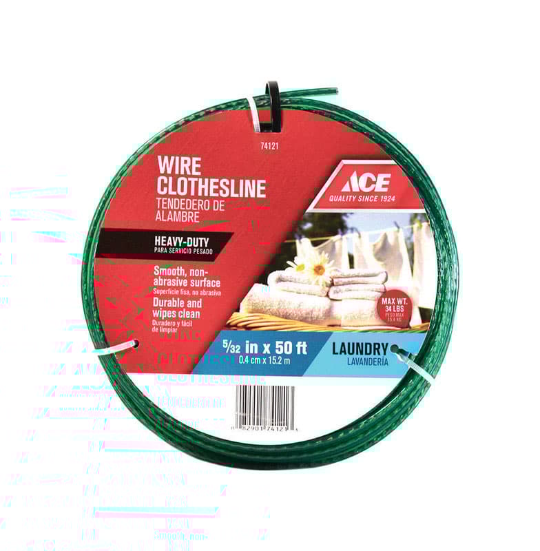 Ace 50 ft. PVC Clothesline Mfr U6009F050AC3 Ace Hardware