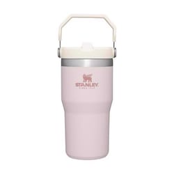 Stanley The IceFlow 20 oz Double-wall Vacuum Rose Quartz BPA Free Insulated Straw Tumbler