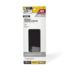 Ace 11.25 in. L X 4.25 in. W 220 Grit Silicon Carbide Drywall Sanding Screen 10 pk