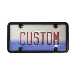 Custom Accessories Black Metal License Plate Frame/Cover