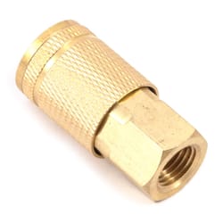 Forney Brass Air Coupler 1/4 in. Female X 1/4 in. 1 pc