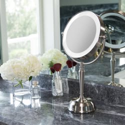 Zadro Next Generation 19 in. H X 5.25 in. W LED Vanity Mirror Satin Nickel Silver