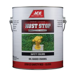 Ace Rust Stop Indoor/Outdoor Gloss Safety Red Oil-Based Enamel Rust Prevention Paint 1 gal