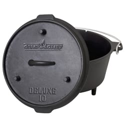 Camp Chef Deluxe Cast Iron Dutch Oven 5 qt Black