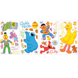 Roommates Assorted in. W X 1 - 16 in. L Sesame Street Characters Peel and Stick Wall Decal