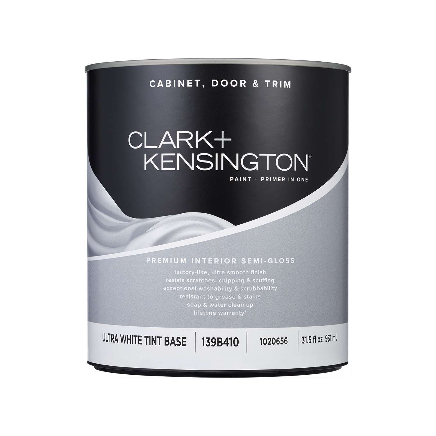 Clark+Kensington Semi-Gloss Tint Base Ultra White Base Premium Cabinet ...