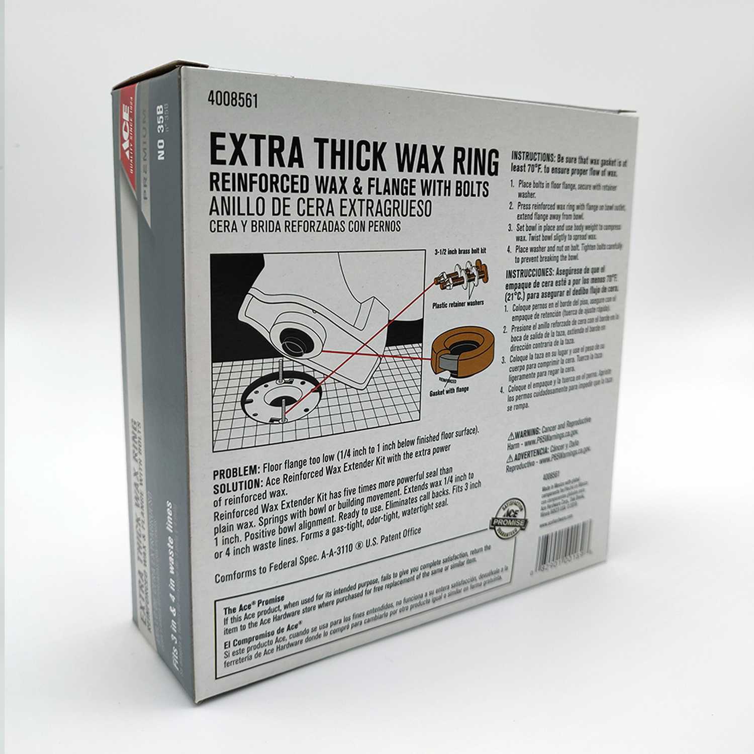 Ace Toilet Bowl Gasket With Flange Ace Hardware