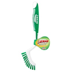 Libman 0.625 in. W Hard Bristle 6.25 in. Rubber Handle Grout and Tile Brush