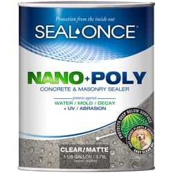 Seal-Once Nano+Poly Matte Clear Water-Based Concrete and Masonry Sealer 1 gal