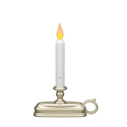 Xodus Innovations Pewter/White None Scent Window Candles Flameless Flickering Candle