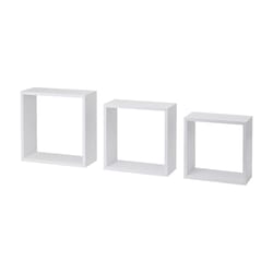 Dolle Frame 4.6 in. H X 11.8 in. W X 11.8 in. D White Particle Board Decorative Wall Shelf