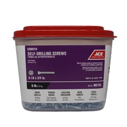 Ace No. 8-18 X 3/4 in. L Phillips Pan Head Self- Drilling Screws 5 lb