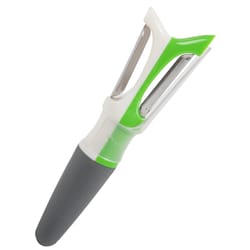 Progressive Prep Solutions Green/White ABS Plastic/Stainless Steel Dual Peeler